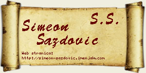 Simeon Sazdović vizit kartica